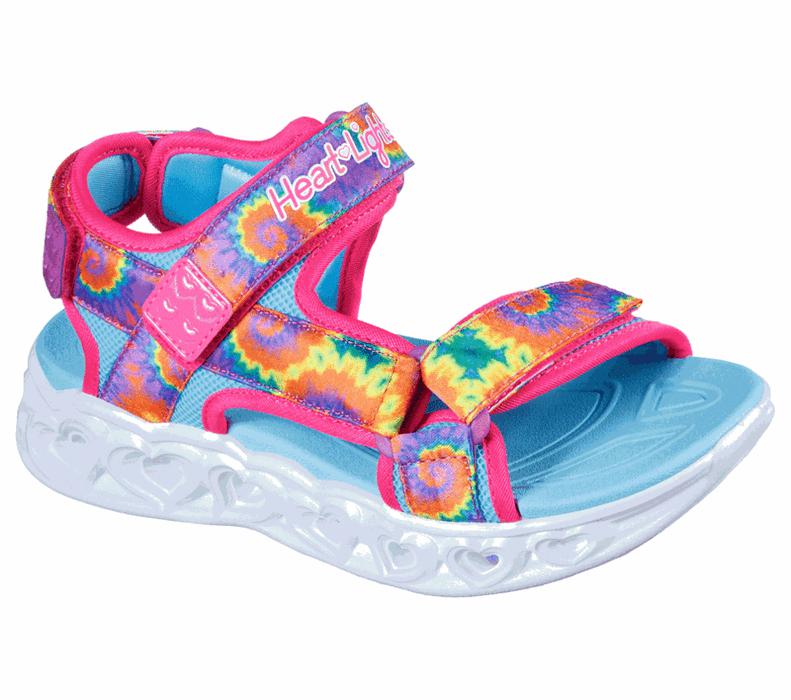 Skechers Flickor Rosa/Olika Färger Sandaler - S Lights: Heart Lights - Color Groove - Sverige (SVKFJ